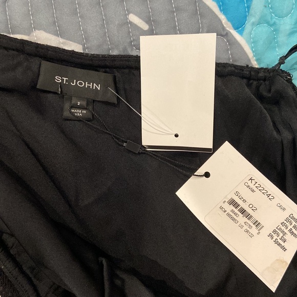 St John dress size 2 black NWT - Picture 6 of 8